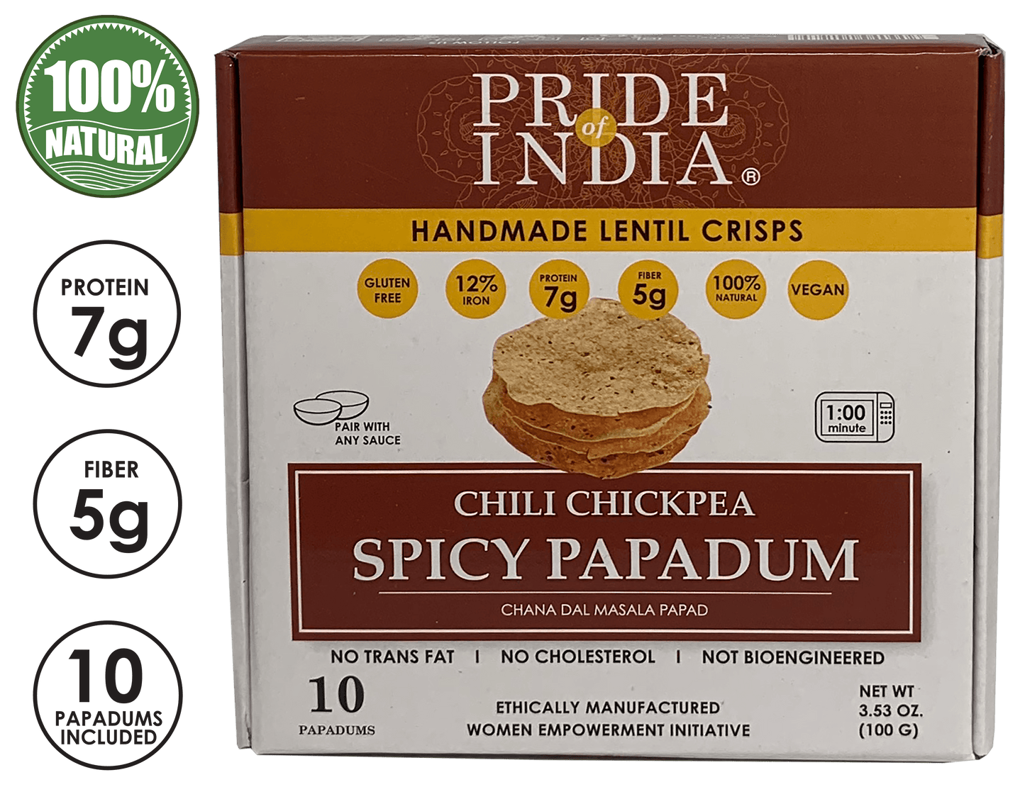 Spicy Chickpea Masala Papadum Lentil Crisp